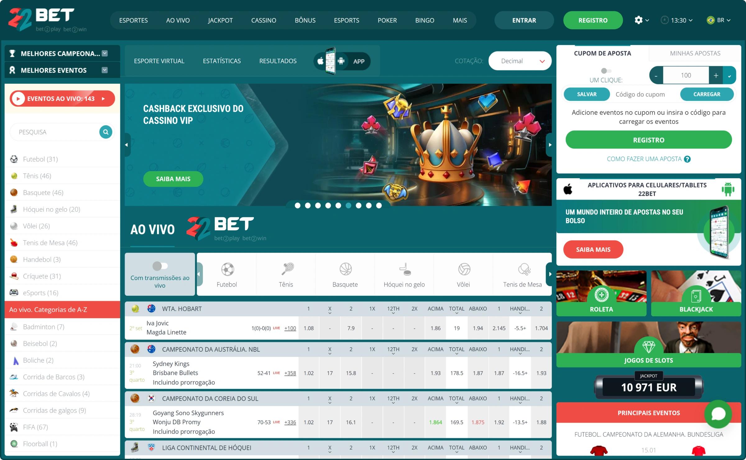 22Bet Promoções